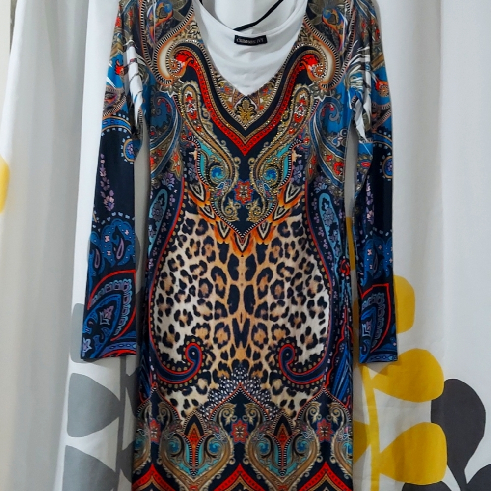 Crimson ivy beaded dress, never worn.